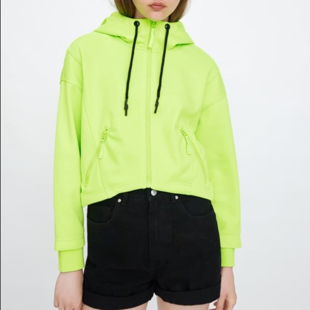 Zara Neon Green Hoodie